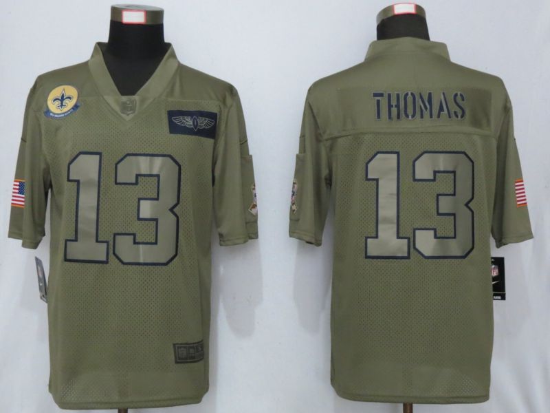 Men New Orleans Saints #13 Thomas Nike Camo 2019 Salute to Service Limited NFL Jerseys